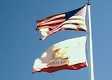 USA-Flagge, CA-Flagge