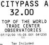 World Trade Center ticket